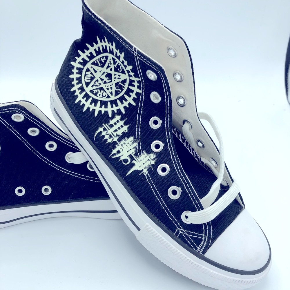 “NEW “BRIGHT HITOPS GLOW IN THE  DARK AWESOME UNIQUE SNEAKERS NEW NEW NEW - Picture 4 of 8